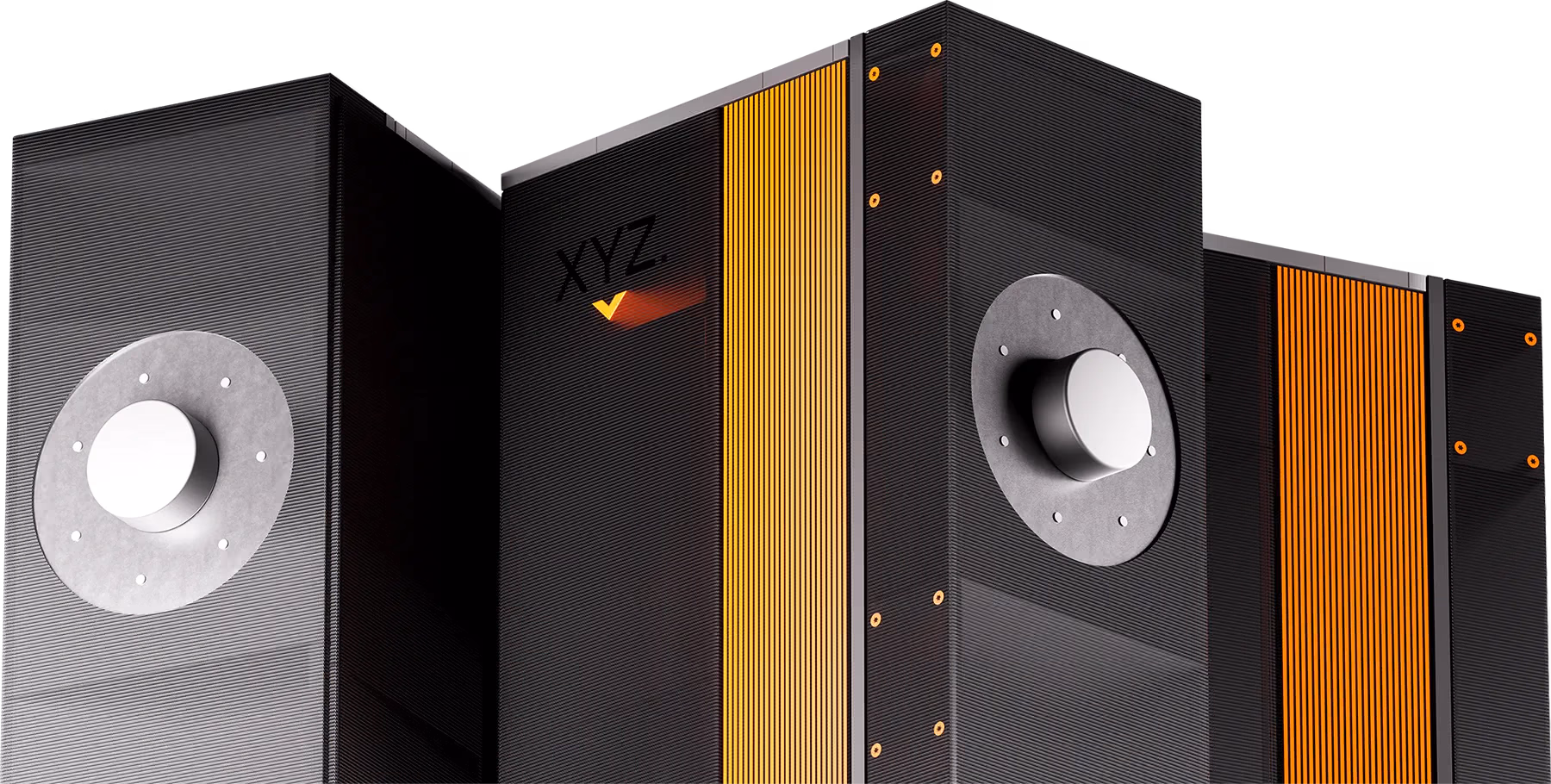 3D Product Render of multiple Smart Speaker.