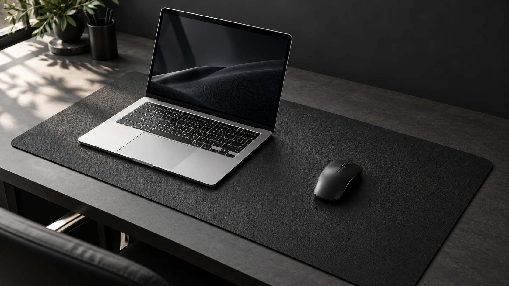 AI concept visualization of the black YSAGi desk mat